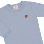 Body longo em algodão egípcio Azul Niagara - Mini & Co.