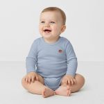 Body longo em algodão egípcio Azul Niagara - Mini & Co.