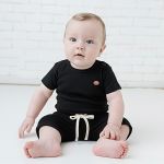 Shorts em algodão egípcio Preto - Mini & Co.