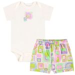 Body curto c/ Short em suedine Summer - Up Baby