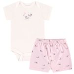 Body curto c/ Short em suedine Salsichinha - Up Baby