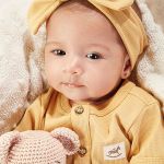 Faixa Laço & Nózinho em Algodão Sustentável Amarelo Nature - Up Baby