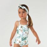 Faixa de Cabelo Laço & Nózinho  c/ proteção UV FPS +50 Tropical - Up Baby