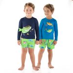 Conjunto de banho Tubarão: Camiseta Surfista + Sunga - Up Baby