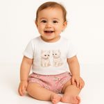 Body Curto c/ Short Babadinho Kitten Love - Milon