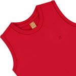 Regata em meia malha Vermelho - Up Baby
