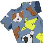 Macacão curto em meia malha Cachorrinhos - Up Baby