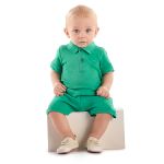 Short em Moletom Verde - Up Baby
