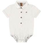 Body Camisa em linho Natural - Up Baby