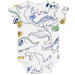 Body curto c/ Bermuda em meia malha Silly Dino - Up Baby