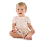 Body curto c/ Saia em suedine Jardim Rosa - Up Baby