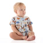 Macacão curto em suedine Toys - Up Baby