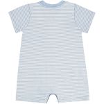 Macacão curto em cotton Listrado Azul - Up Baby