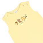 Macacão regata em suedine Savana Amarelo - Up Baby