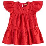 Vestido em laise de algodão Vermelho - Up Baby