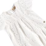 Vestido em laise de algodão Branco - Up Baby