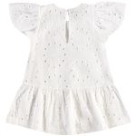 Vestido em laise de algodão Branco - Up Baby