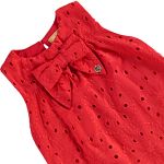 Macacão regata em laise de algodão Vermelho - Up Baby