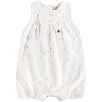 Macacão regata em laise de algodão Branco - Up Baby