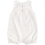Macacão regata em laise de algodão Branco - Up Baby