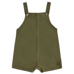 Jardineira c/ Body Camisa em linho Verde Musgo - Up Baby