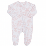 Pack 2 Macacões Longos Zíper em Algodão Egípcio Toile de Jouy Rosa - Coquelicot