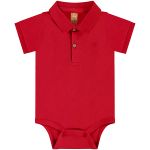 Body Polo c/ Bermuda em piquet Vermelho - Up Baby