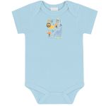 Body curto c/ Calça (Mijão) em suedine Selva Azul - Up Baby