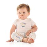 Body curto c/ Calça (Mijão) em suedine Dinossaurinhos - Up Baby