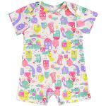 Macacão curto em suedine Little City - Up Baby