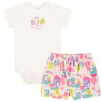 Body curto c/ Short em suedine Little City - Up Baby
