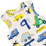 Body regata em suedine Dino Transportes - Up Baby