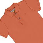 Camiseta Polo em suedine Marrom Argila - Up Baby