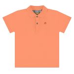 Camiseta Polo em suedine Tangerina - Up Baby