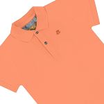 Camiseta Polo em suedine Tangerina - Up Baby