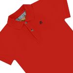 Camiseta Polo em suedine Vermelho Tomate - Up Baby