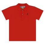 Camiseta Polo em suedine Vermelho Tomate - Up Baby