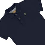 Camiseta Polo em suedine Azul Escuro - Up Baby