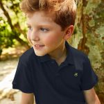 Camiseta Polo em suedine Azul Escuro - Up Baby