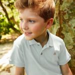Camiseta Polo em suedine Branco - Up Baby