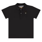 Camiseta Polo em suedine Preto Pati Nicki - Up Baby