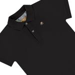 Camiseta Polo em suedine Preto Pati Nicki - Up Baby