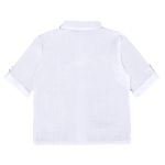 Camisa manga longa em voil Branco - Up Baby
