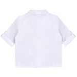 Camisa manga longa em voil Branca - Up Baby