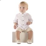 Camisa manga longa em voil Branca - Up Baby