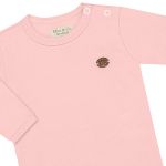 Body longo em algodão egípcio Rosa Antigo - Mini & Co.