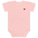 Body curto em algodão egípcio Rosa Antigo - Mini & Co.