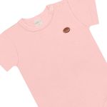 Body curto em algodão egípcio Rosa Antigo - Mini & Co.