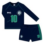 Conjunto de banho Kids Futebol: Camiseta Surfista + Sunga - Tip Top