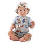Jardineira c/ Body curto em suedine Toys - Up Baby